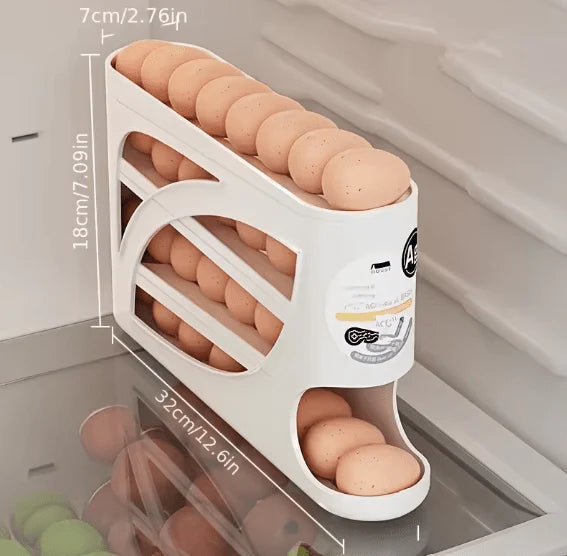 Rolling Egg Rack|منظم البيض المتدحرج