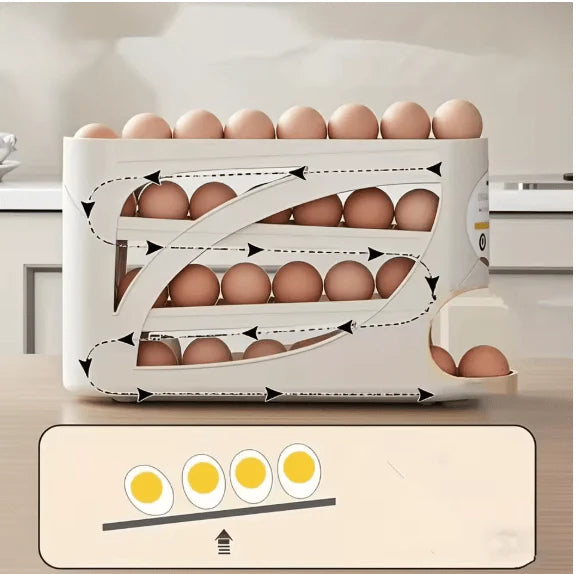 Rolling Egg Rack|منظم البيض المتدحرج
