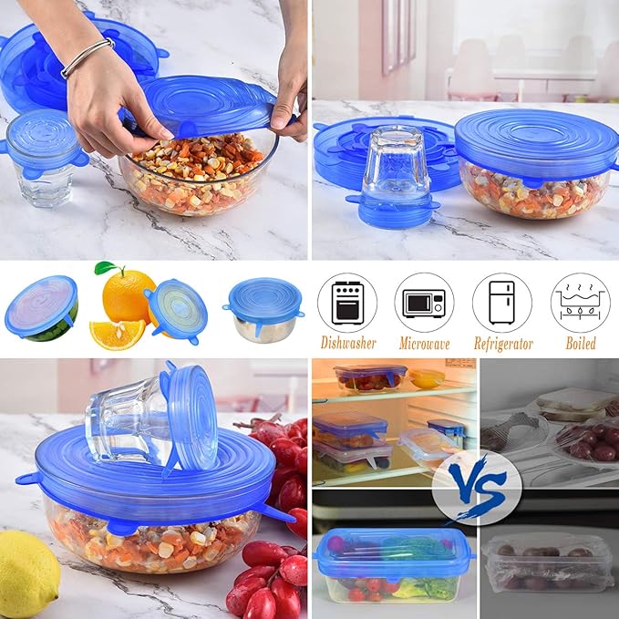 Silicone Stretch Lids|أغطية سيليكون مرنة
