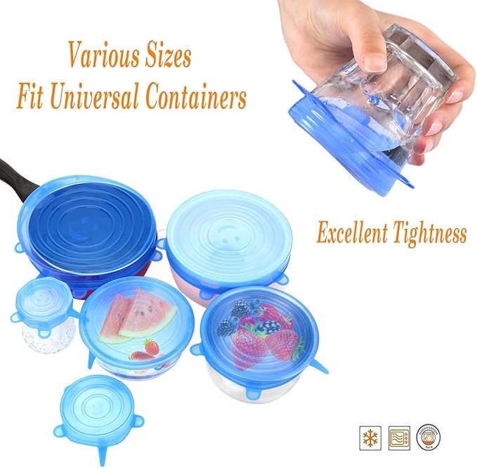 Silicone Stretch Lids|أغطية سيليكون مرنة